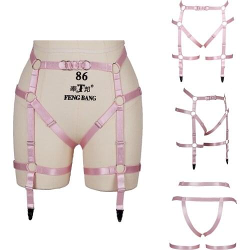Thigh Band Gothic Accessories Leg Harness Garter Belts Stockings Sexy Lingerie Women Body Bondage Adjust Waist Suspender Belt