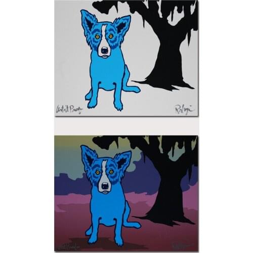 Animal Color Dog HD Canvas Print Painting Artwork Modern Home Wall Decor Painting Canvas Art HD Picture on Canvas Prints #118