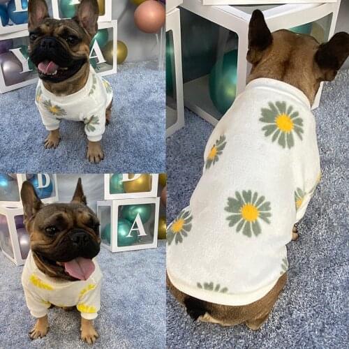 Winter Dog Hoodies Coat Pomeranian Poodle Bichon Schnauzer Pug French Bulldog Dog Clothes Outfit Bulldog Clothing Garment 2021