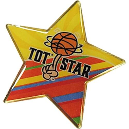 Hot Sale Logo Lapel Pin with Enamel Color Badge Pentagram Shape Epoxy Badge