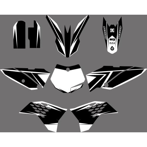 0113 Black&White New Style TEAM GRAPHICS&BACKGROUNDS DECALS STICKERS Kits for SX65 2009 2010 2011 2012 2013