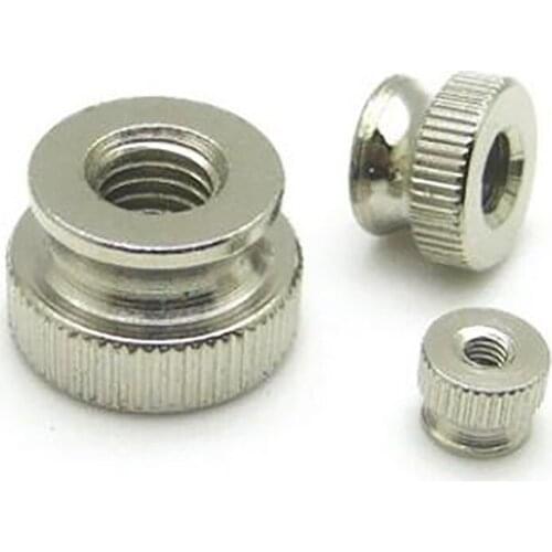 10Pcs M3 M4 Iron Ni-Plated Knurled Thumb Nuts Hand Grip Knobs Step Nut For PC Computer Case DIY