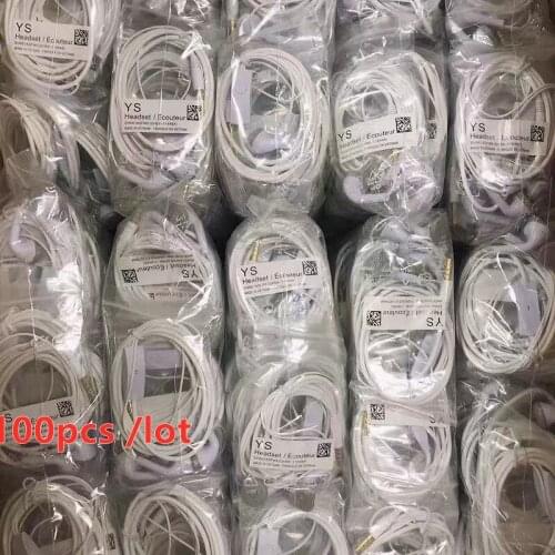 100Pcs/lot S5830 EHS61 Earplug Wire-controlled 3.5mm Hs330 Earphones Sports Headset For Samsung Galaxy C550 S4 S5 S6 S7 S8 S10