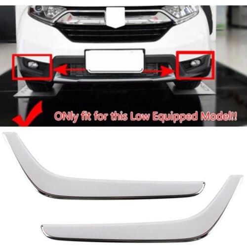 2pcs/set Chrome ABS Front Fog Light Eyebrow Cover Trim for Honda CRV CR-V 17-18