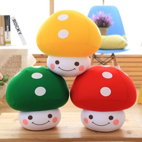 35cm cute mushroom plush toy vegetable mushroom pillow foam particle soft toy baby gift
