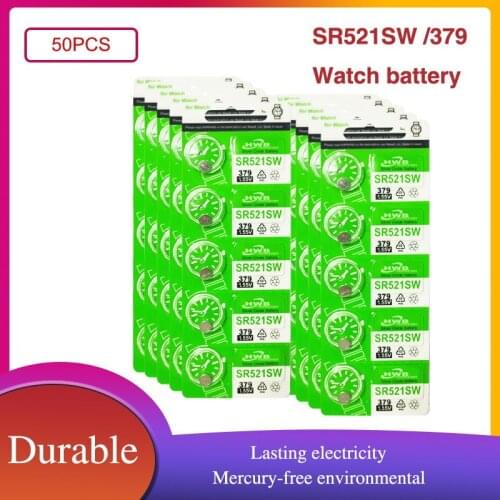 50pcs Maxell 379 SR521SW 100% Original D379 SR63 V379 AG0 Watch Battery Button Coin Cell MADE IN JAPAN 100% Original Brand