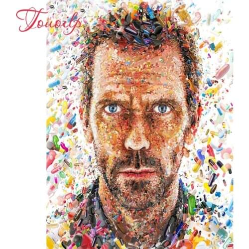 5D Diamond embroidery Icon People doctor DIY Diamond Painting full spuare Rhinestone Needlework Mosaic Sticker Decor painting