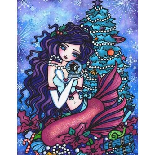 5D Diy Diamond Painting Kits Cartoon Girl Portrait Full Round With AB Dirll Embroidery Mosaic Kit HD Quality Handmade Products