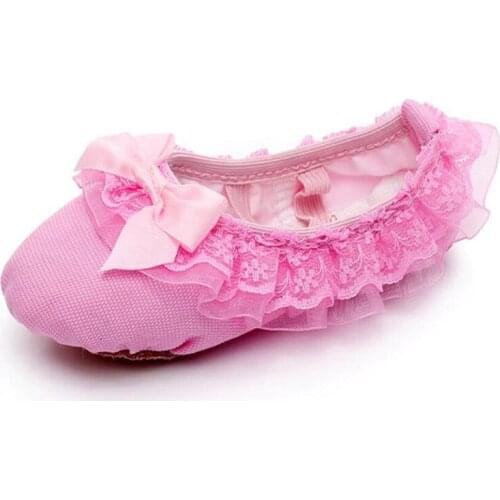 Lace Lace Bow Dance Shoe Adult Stretch Fabric Ballet Shoes Women Soft Split Suede Sole Dance Shoes Summer Girls Ballet Slippers