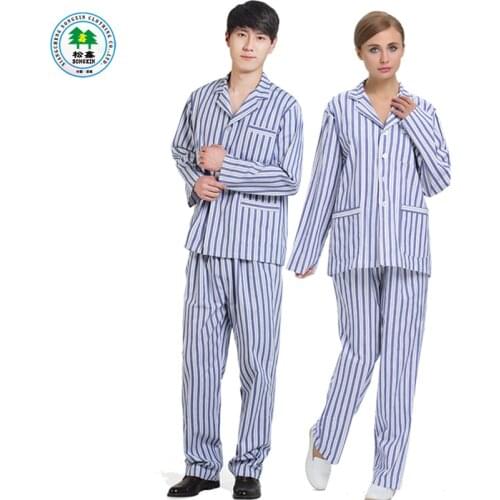 Cotton Gown Cotton Patient Long Sleeved Patients Suit Gowns Clothes For Men And Women Wear