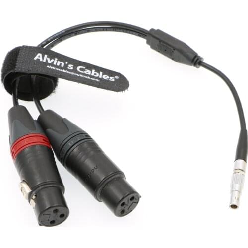 Alvins Cables Audio Input Cable for Z CAM E2 Camera 5 Pin Male to Two XLR 3 Pin Female