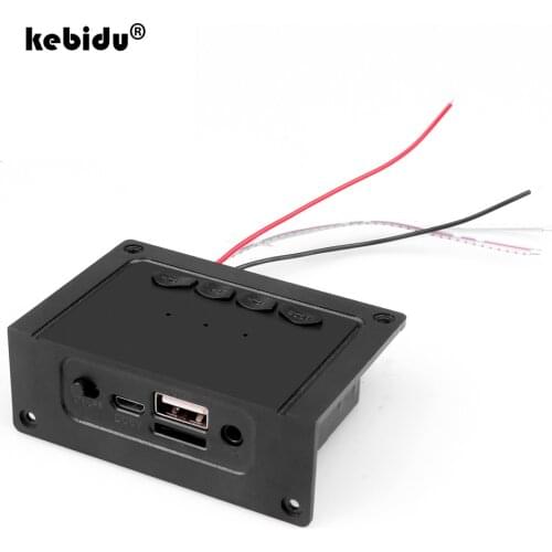 Kebidu 2*5W Amplifier 5V Mini MP3 Decoder Board Bluetooth 5.0 Support Call Handsfree Decoding Module MP3 WAV AUX TF Card USB