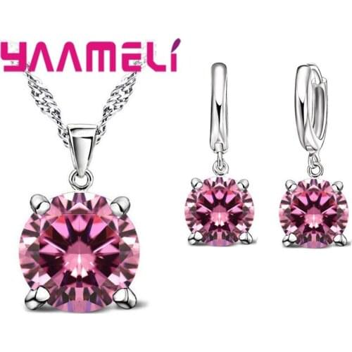 Hot Sale Elegant Luxury Design New Fashion 925 Silver With Top Quality Cubic Zircon Jewelry Sets Accessories