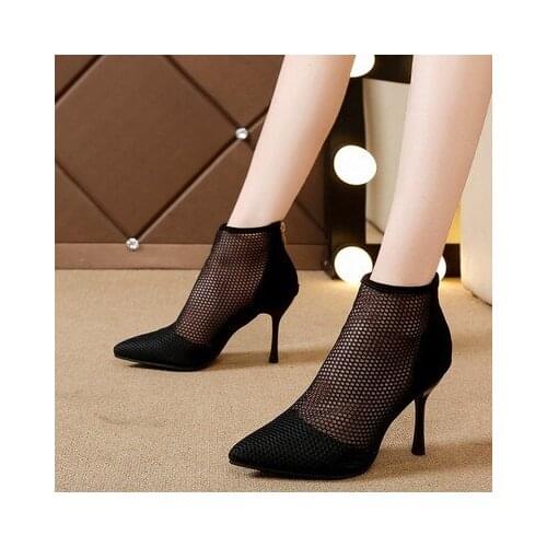 Hot 2020 Summer Platform Sandals Sexy 9cm Women Sandals High Heels Open Toe Gladiator Nightclub Flock Shoes Big Size 35-40