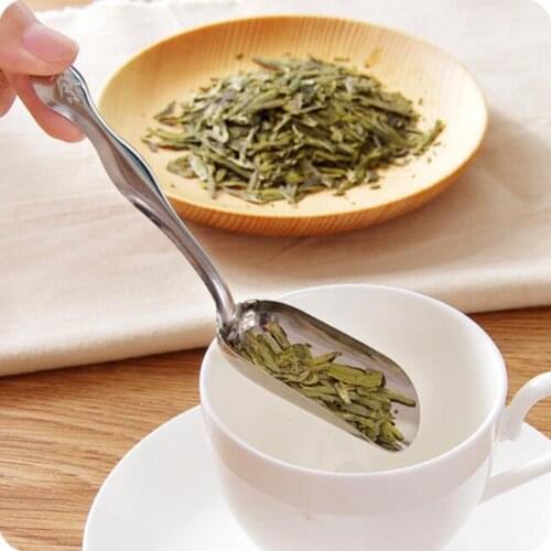 Stainless Steel Tea Spoon 5 Pieces/Lot Japan Style Tea Shovel Brief Coffee Powder Spoon