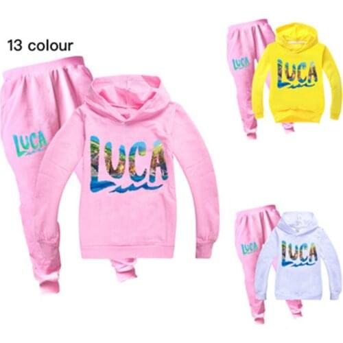 Luca Kids Clothes Set ·Spring and Autumn Casual Cotton High Quality Baby Boys Girls Costume Suits Fashion Hoodie + Pants 2pcs