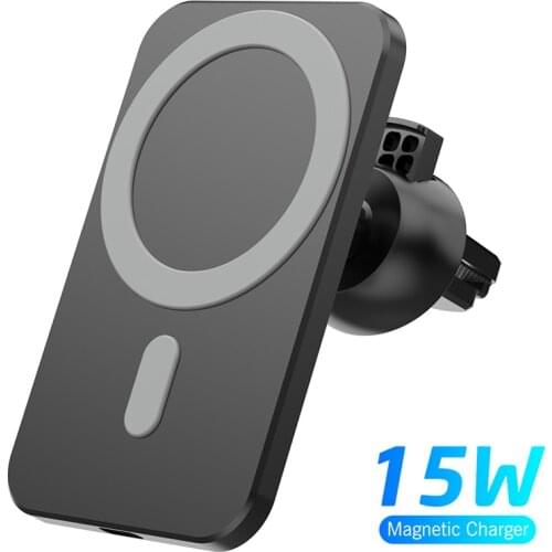 For iPhone 12 12 Pro Max 12 Mini Fast Charging 15W Wireless Car Magsafe Charger Airvent Mount Magnet Adsorbable Phone Car Holder