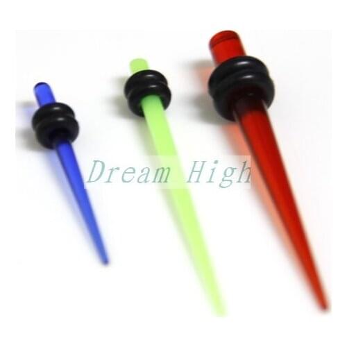 Wholesale UV Acrylic Ear Piercing Tapers Expanders 120pcs/lot Free Shipping