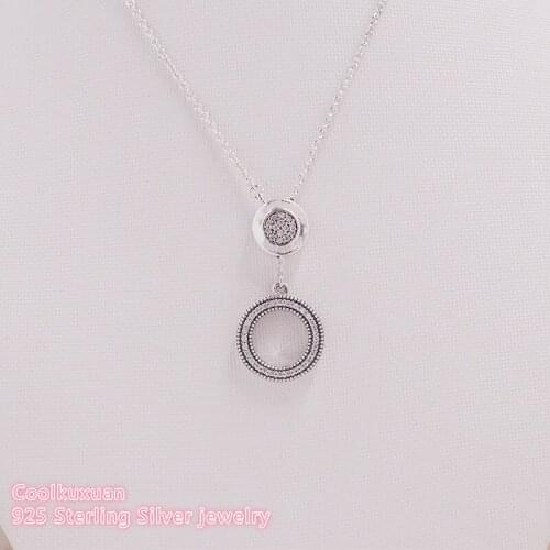 Autumn 100% Original 925 Sterling Silver brand Signature Necklace, ClearCZ For Women Jewelry