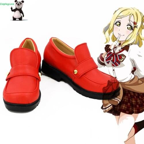 LoveLive! Sunshine!! Chocolate Valentine Takami Chika Red Cosplay Shoes Long Boots High Heel Custom Made CosplayLove