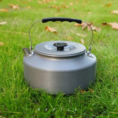 1.6L Outdoor Kettle Cookware Outdoor Camping Teapot Aluminum Alloy Large Capacity Coffee Maker Portable Foldable Kettle