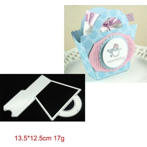 Portable Gift Box Metal Cutting Dies Diy Scrapbooking Photo Album Decorative Embossing Paper Card Crafts Die 2021