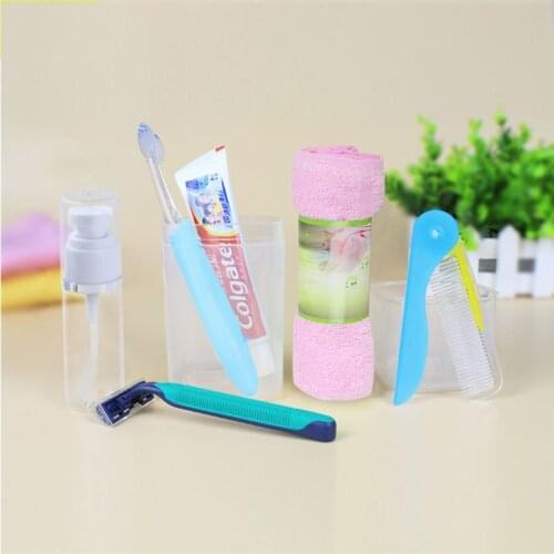 Portable Travel Wash Cups Toothpaste Toothbrush Cup Towel Holder Collection Box Toiletries PP Storage Box Portable Suit