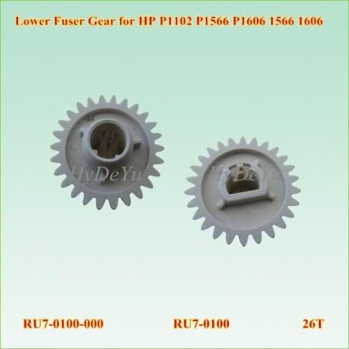 30pcs RU7-0100-000 RU7-0100 26T Lower Fuser Gear for HP P1102 P1566 P1606 1566 1606 1102 M1536 M125 M225 Printer Pressure Roller