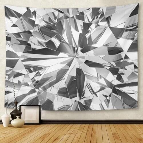 Pattern Realistic Diamond 3D Crystal Gem Abstract Shine Beautiful Tapestry Wall Hanging for Living Room Bedroom Dorm 50x60 inche
