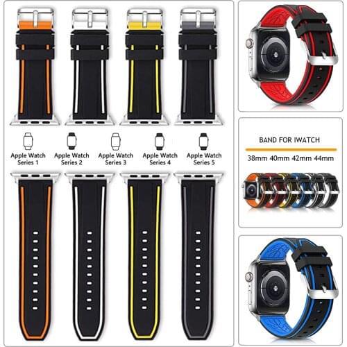 Soft Silicone Wristband for Apple Watch Breathable Strap 44/40/38/42mm Bands IWatch Series Band 6 SE 5 4 3 Sports Belt Bracelet