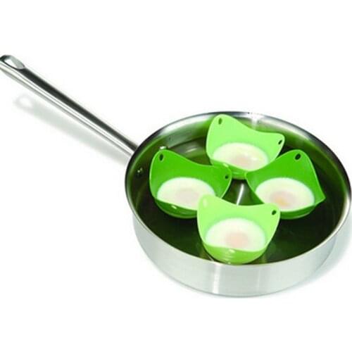 Non-stick Silicone Egg Poacher Kitchen Gadgets Cooking Tools Random Color