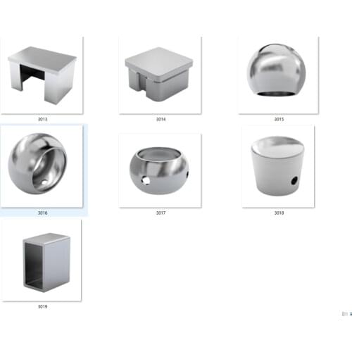 Freeshipping Coupling Stainless Steel Handrail Fittings Rod Pipe Tube End Cap Plug for Rod Groove Pipe Tube