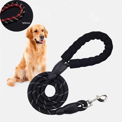 Reflective Medium Large Dog Harness Leash Durable Pet Nylon Training Walking Climbing Rope Puppy Safety Strap Traction Rope