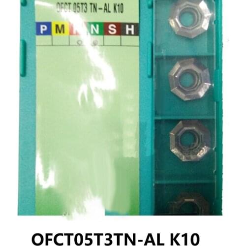 Original OFCT05T3TN-AL K10 OFCT05T3 OFCT 05T3 for Aluminum and Copper Alloy Carbide Inserts Turning Tool Lathe Cutting 10pcs/box