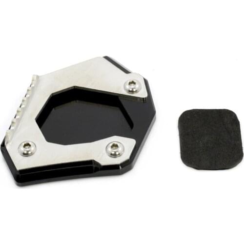 Silver Aluminum Alloy Side Kickstand Stand Extension Support Plate For BMW F700GS 2013-2017