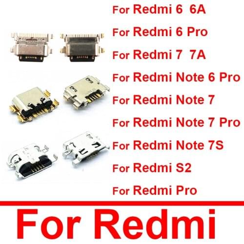 Charging USB Plug Port For Xiaomi Redmi Note S2 6 6A 7 7A 7S 8 8A Pro USB Connector Sync Date Charger Dock Flex Cable Repair
