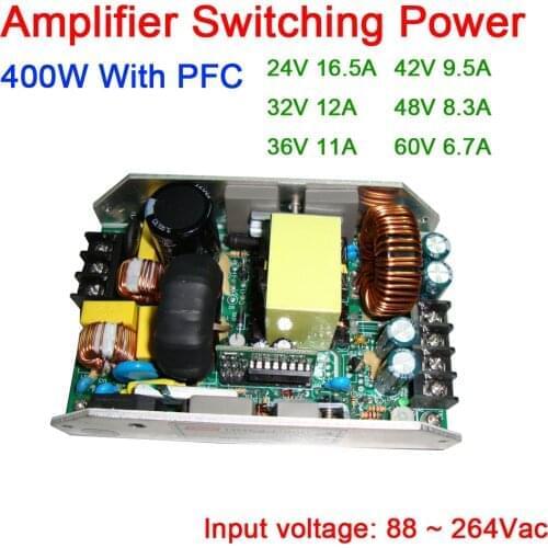 400W W PFC Power amplifier switching power supply 24V 32V 36V 42V 48V 60V Input voltage AC 220V 110V FOR Digital AMP subwoofer