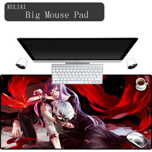 XGZ High Quality Black Dense Locking Mouse Pad Tokyo Ghouls Japanese Anime Player MousePad Game Notebook Keyboard Mousemats