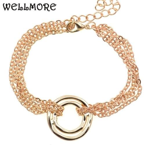 WELLMORE fashion Metal chain bracelet lobster clasp female bracelet women jewelry wholesale dropshipping