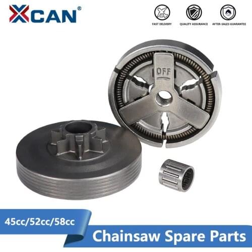 XCAN Clutch Drum+Clutch Cover+Needle Bearing For 4500 5200 5800 45cc 52cc 58cc Chainsaw Replacement Parts