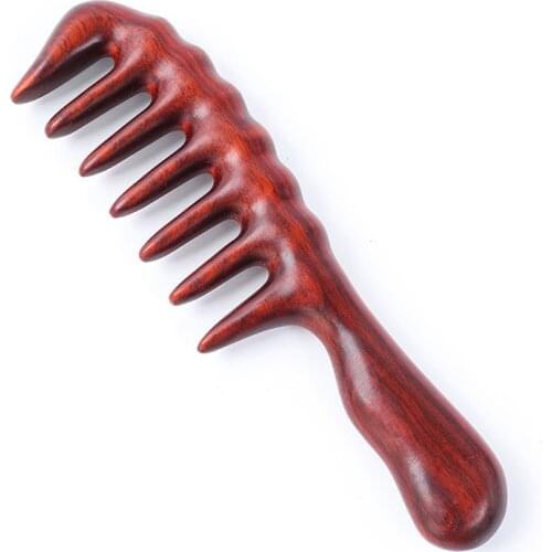 Green Sandalwood Hair Comb for Detangling Wide Tooth Wood Comb for Curly Hair - No Static Natural Wood Massage Comb Health Care