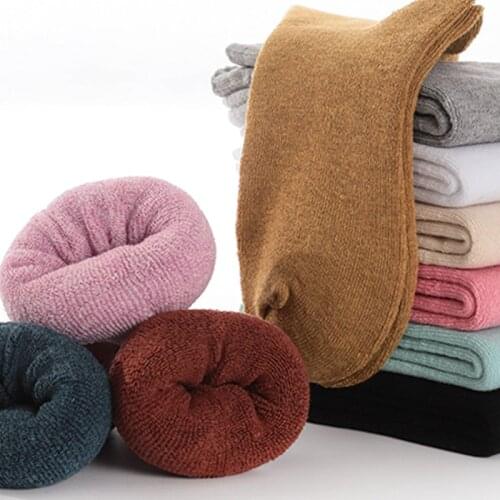 10 Pairs Per Set Autumn and Winter New Lady Plus Thick Female Socks Womens Pure Color Cotton Socks Winter Snow Socks Wholesale