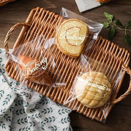 100Pcs/Pack Toast Bread Packing Bags 15*18cm Plastic Film Bag For Bread Package