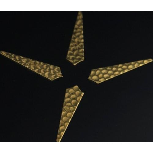 13 * 50mm non-porous irregular shape single-sided embossing pendant brass natural color DIY bracelet earring accessories