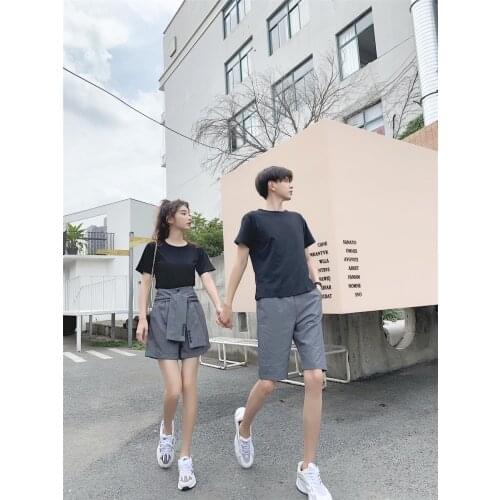 Live photo of 2021 couples dress new skirt T - shirt suit couples clothes couples clothing