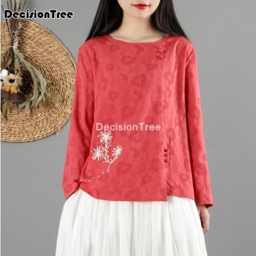 2021 chinese style women hanfu costume chinese traditional shirt clothes chinese vintage slim qipao tang suit hanfu blouse