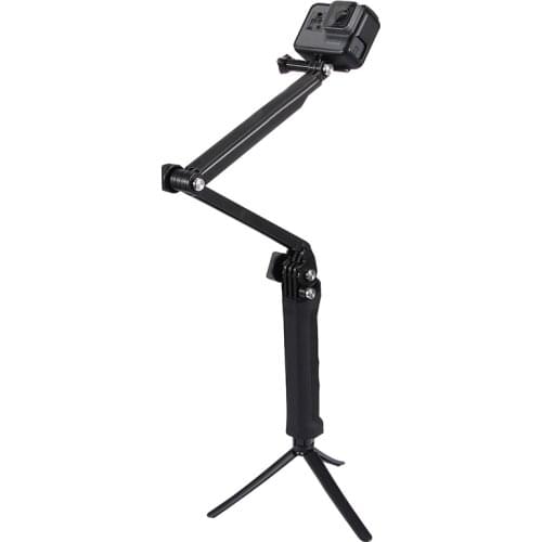 3 Way Grip Waterproof Monopod Selfie Stick For Gopro Hero 5 6 4 Black Session SJ4000 for Xiaomi Yi 4K Sports Camera Tripod Stand