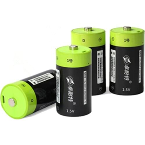 4pcs/lot ZNTER 1.5V 4000mAh Battery Micro USB Rechargeable Batteries D Lipo LR20 Battery For RC Camera Drone Accessories
