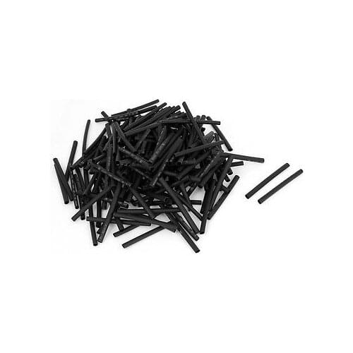 500pcs Black 3mm Dia 2:1 Polyolefin Heat Shrink Tubing Shrinkable Tube 60mm