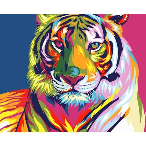 5D DIY Diamond Painting Tiger Partial Square/Round Drill Diamond Embroidery Animals Mosaic Painting Home Decoration